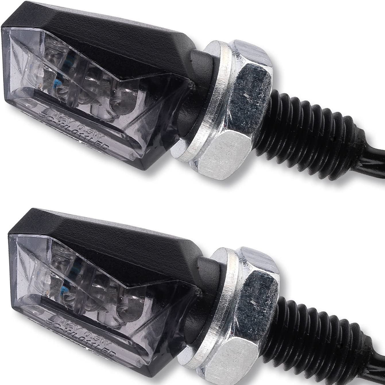 4x Miniblinker LED Microblinker Blinker Motorrad Schwarz Universal  Wasserdicht